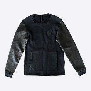 Chrome Hearts Black Leather Triple Cross Sweater